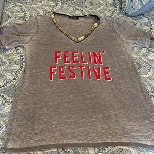 Like new Christmas top by game day couture